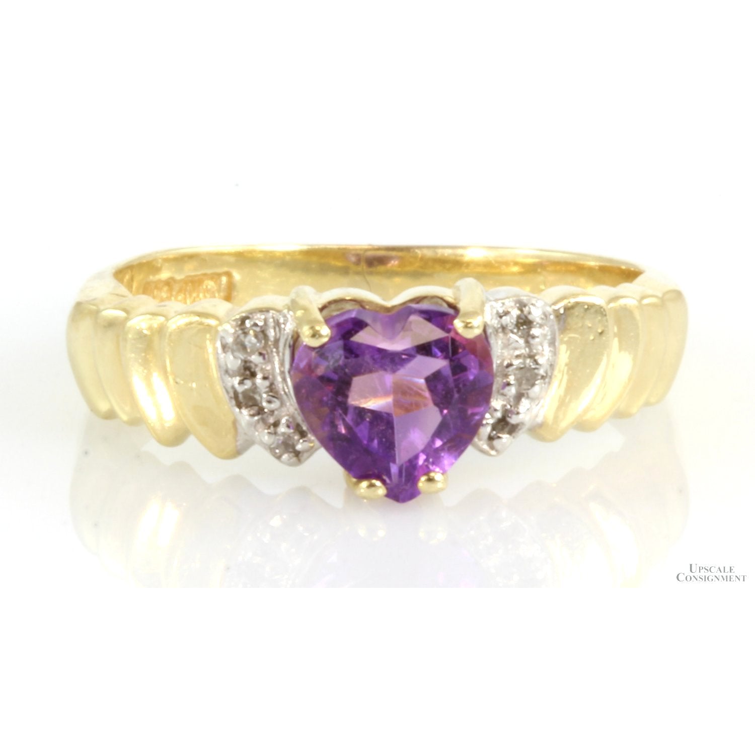 10k Amethyst Heart offers Ring