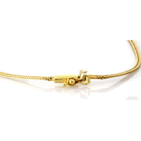 Italian 14K Tri-Color Gold Riccio V-Shape Necklace