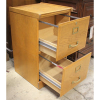 2 Drawer Oak Filing Cabinet