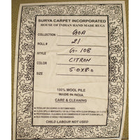 Surya 5' x 8' Green Wool Rug