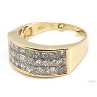 14K Yellow Gold 2.025 ctw Princess Cut Diamond Ring