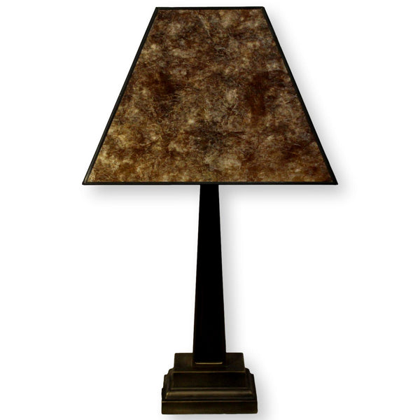 Mission Style Oil Bronze Table Lamp w/Mica Shade