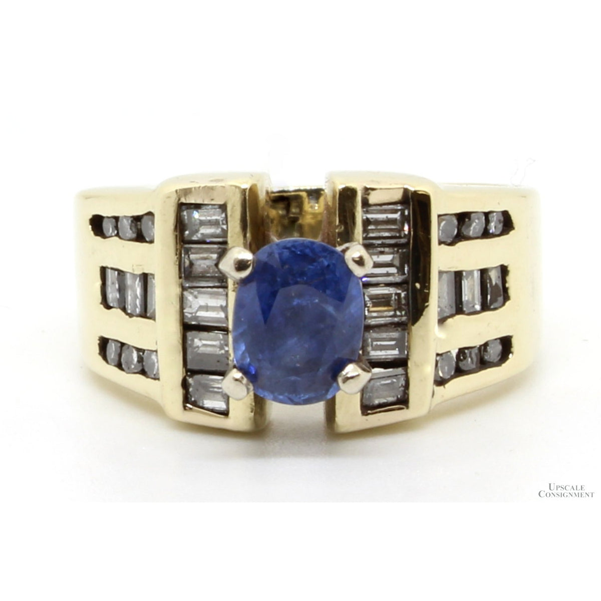 .8ct Violetish-Blue Tanzanite & 1.5ctw Diamond 14K Gold Ring