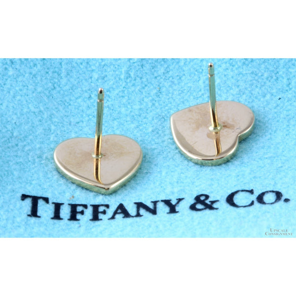 Return to Tiffany Heart Tag 18K Yellow Gold Stud Earrings