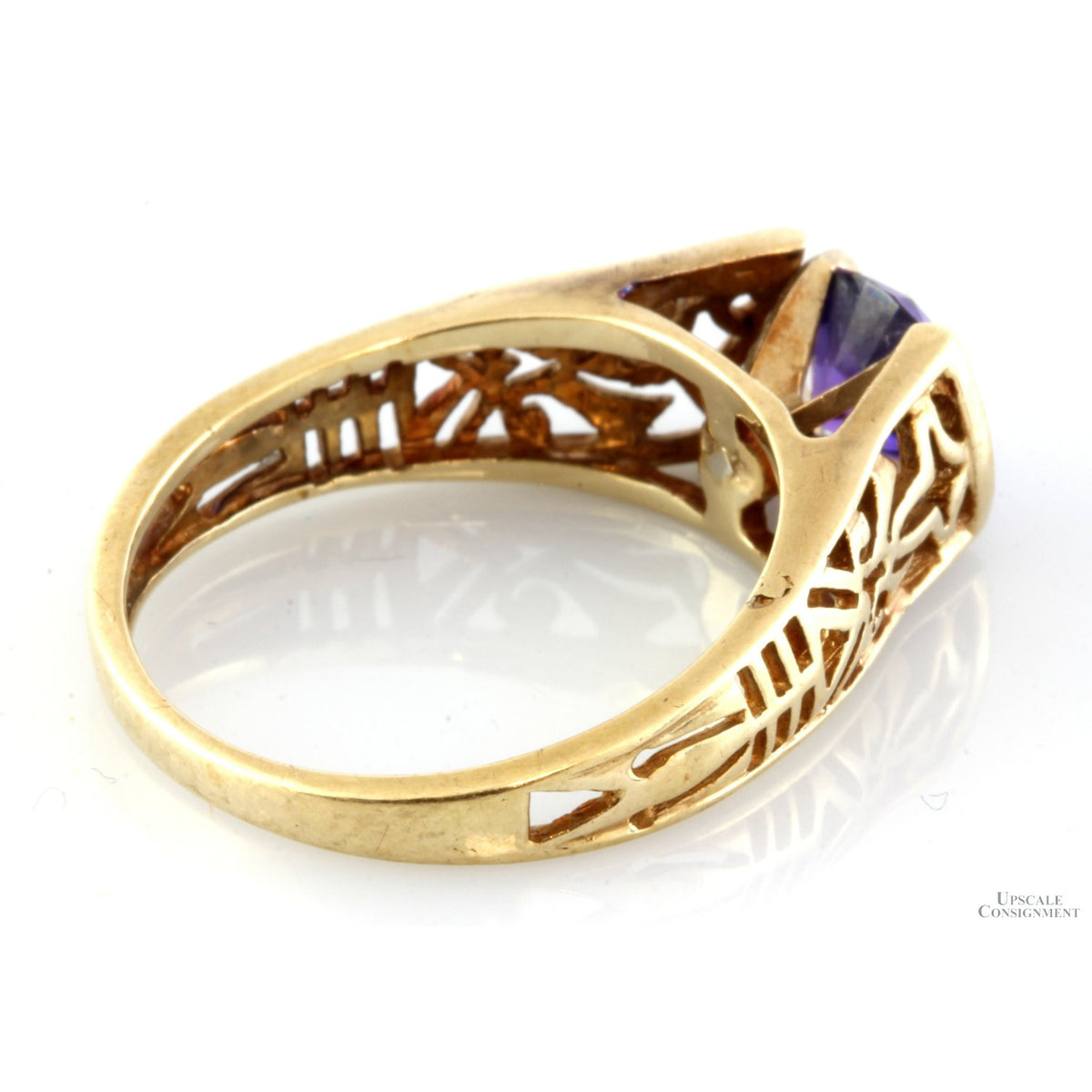 1.43ct Lab-Created Purple Sapphire 14K Yellow Gold Ring