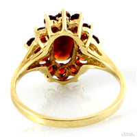2.22ctw Spessartine Garnet Halo 14K Yellow Gold Ring