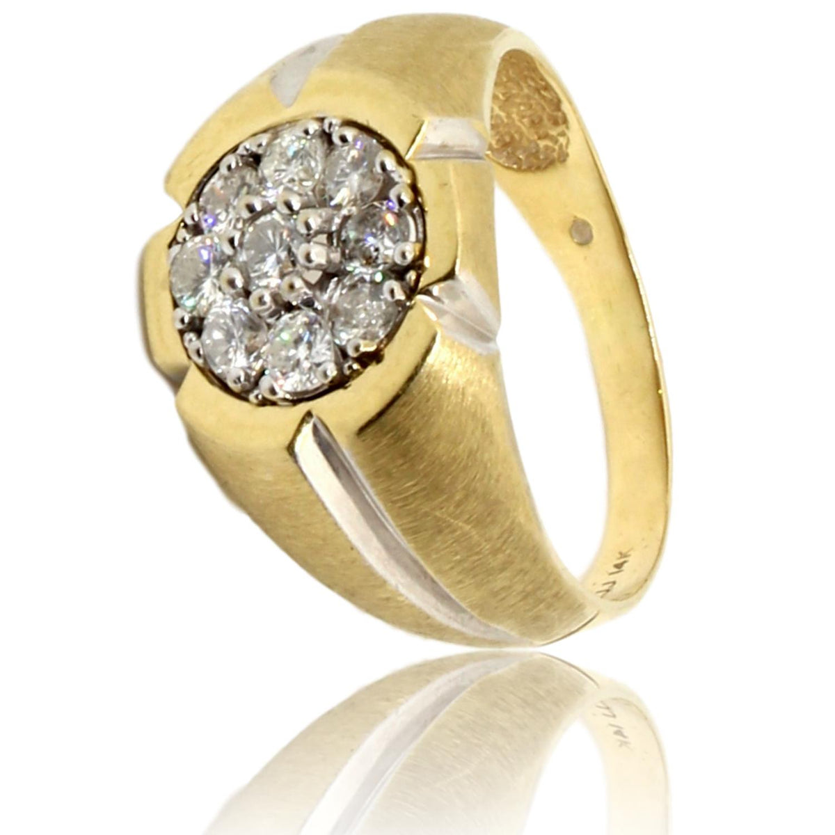 14K Two-Tone Gold Men's 1.5ctw Brilliant Diamond Ring – Upscale Consignment