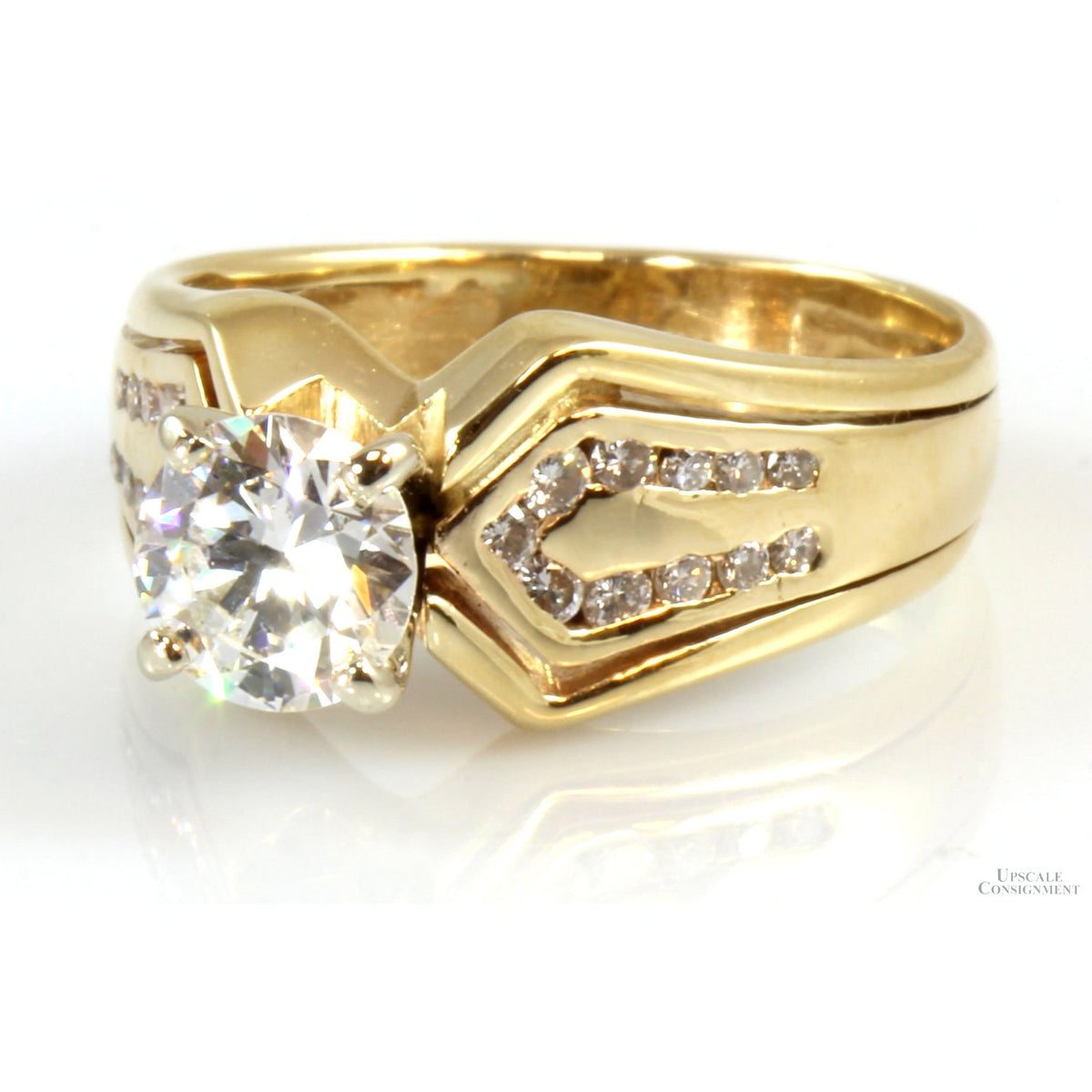 14K Gold 1.04ctw Diamond Ring .83ct Brilliant Diamond Solitaire