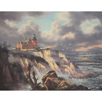 Framed Lithograph - Cliffside Lighthouse