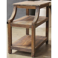 Rustic Three-Tiered Side Table
