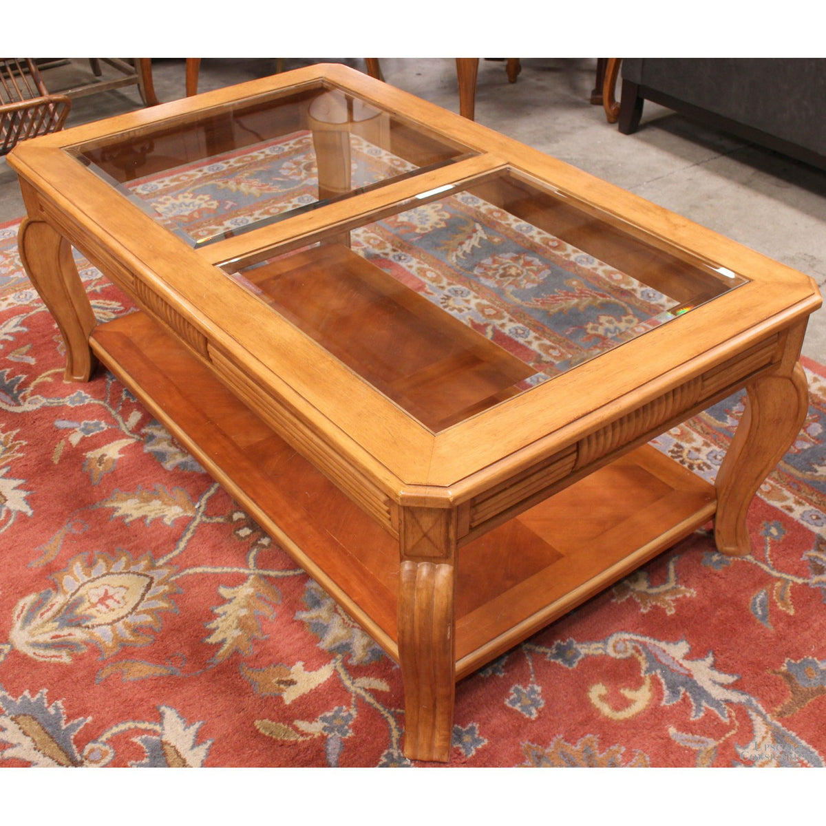 Glass Insert Top Coffee Table