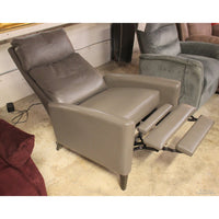 Gray Leather Power Recliner