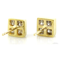 .89ctw Diamond 18K Yellow Gold Stud Earrings