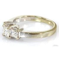 0.72ctw Three-Stone Diamond 14K Gold Engagement Ring