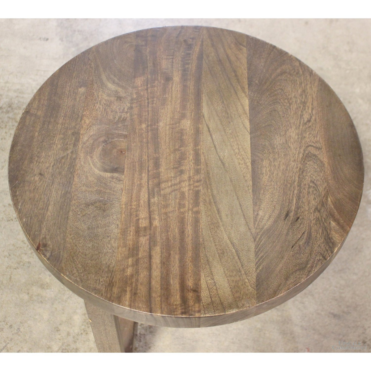 Round Solid Wood Accent Table