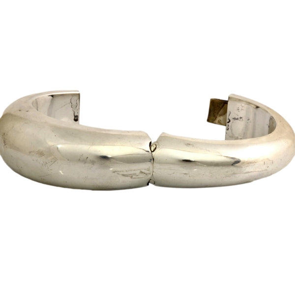 Vintage TAXCO Sterling Silver Hinged Cuff Bracelet