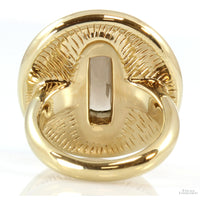 4.5ct Fancy Cut Smoky Quartz Gemstone 14K Gold Ring