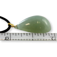 Untreated Grade A Jadeite Teardrop Pendant Necklace