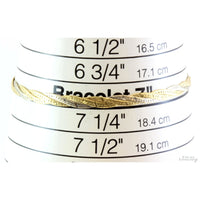 14K Two-Tone Gold Weaved Herringbone 7"(l) x 3.5mm(w) Bracelet