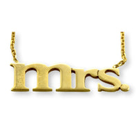 MIDAS 14K Yellow Gold 'Mrs' Pendant Necklace