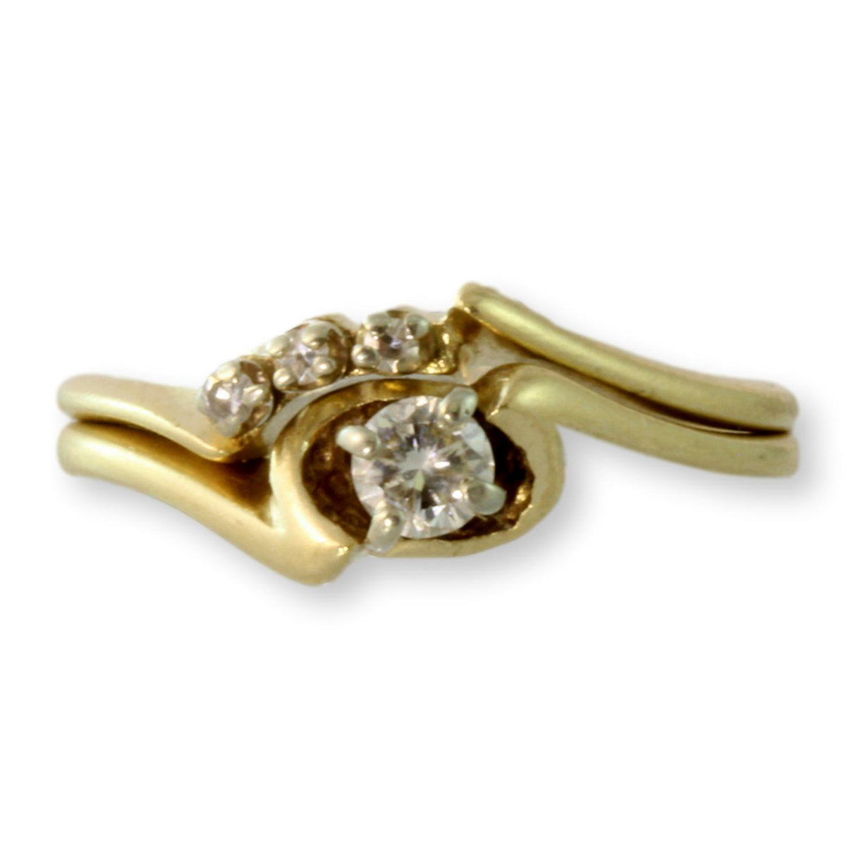 .23ctw Diamond 14K Gold Engagement Wedding Ring Set
