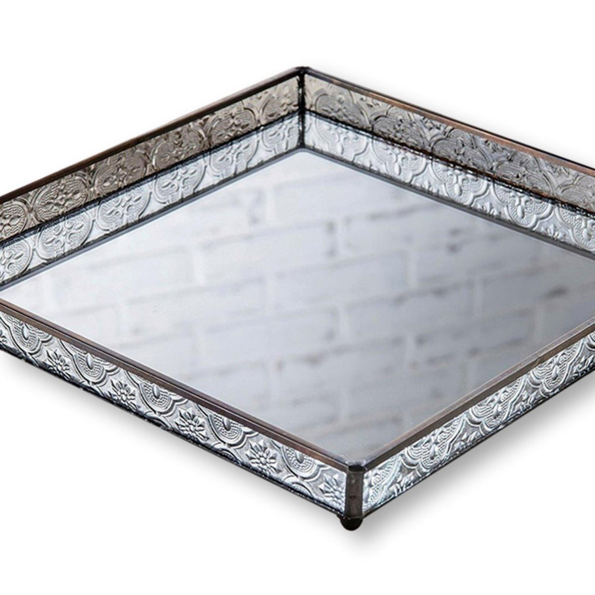 Tray-Mirrored with Vintage Sides