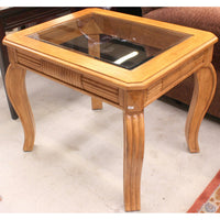 Glass Insert Top End Table