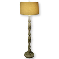 Rustic White & Gold Floor Lamp