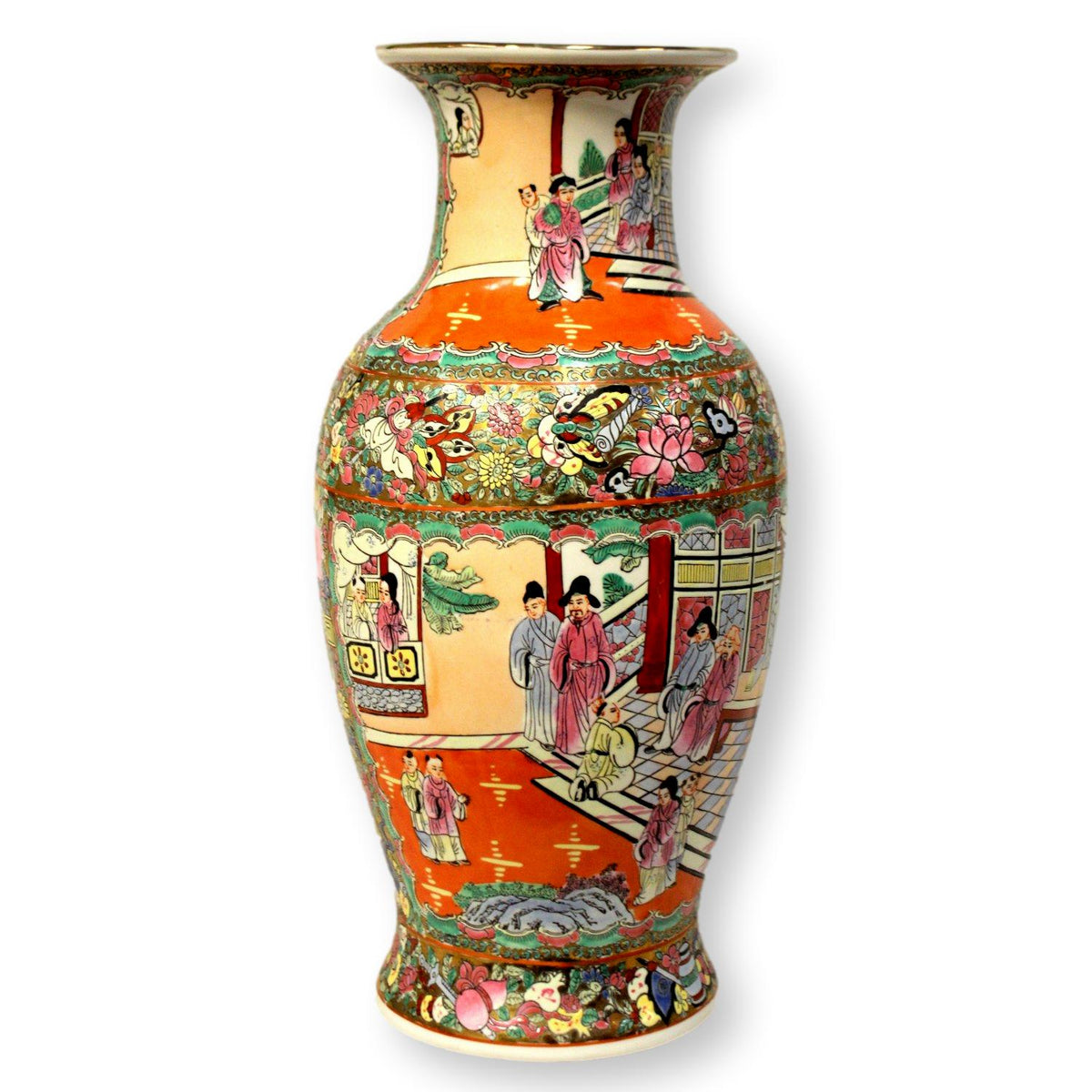 Handpainted Asian Style Vase