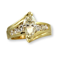 2.72ctw Diamond Engagement 14K Gold Ring 1.74ct Solitaire