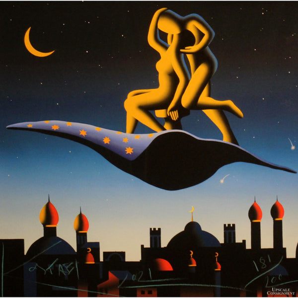 Framed Limited Edition Print 'Always First Class' By Mark Kostabi