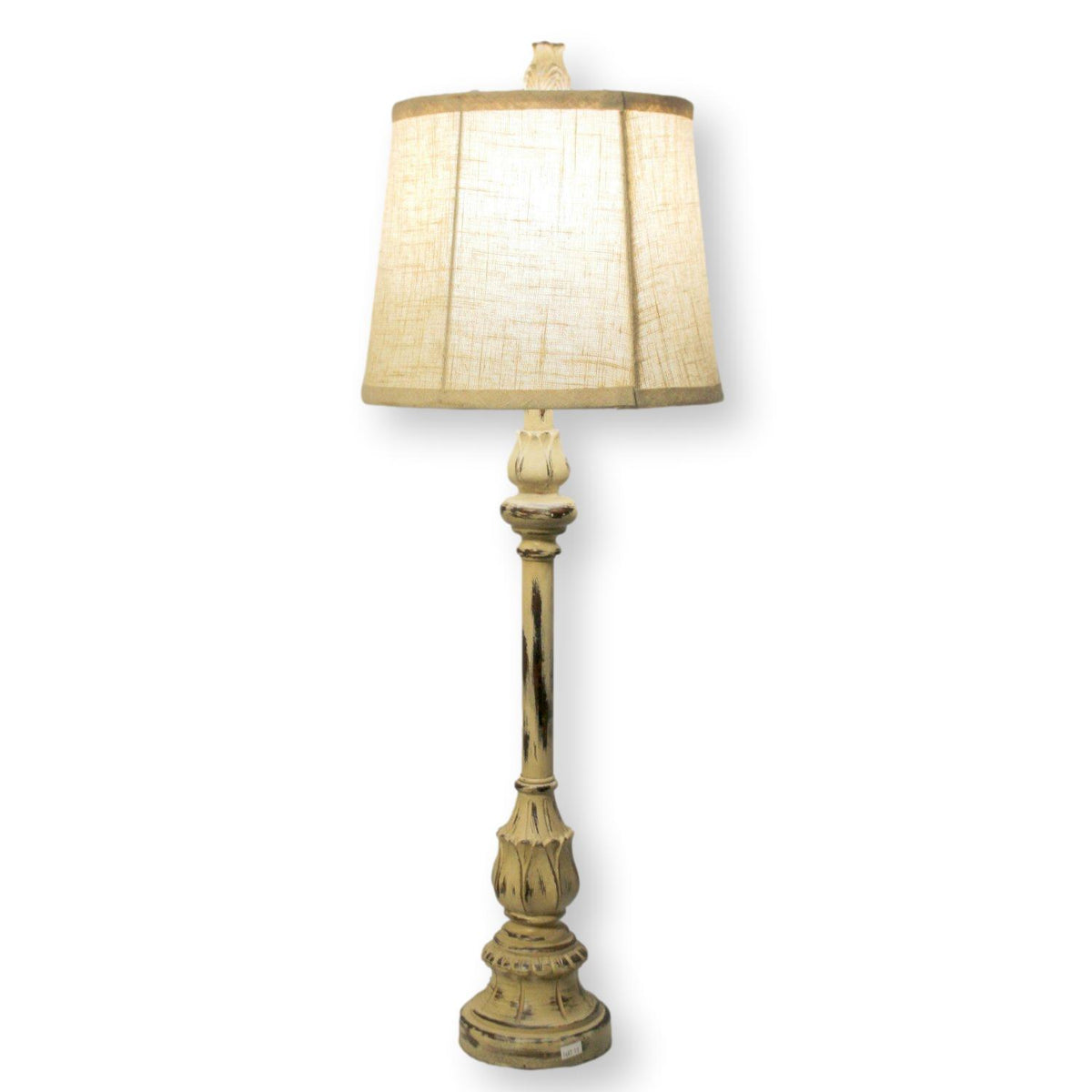 Rustic White Buffet Table Lamp