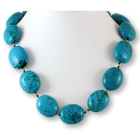 Handknotted Magnesite Strand 14K Gold Bead Spacers & Clasp