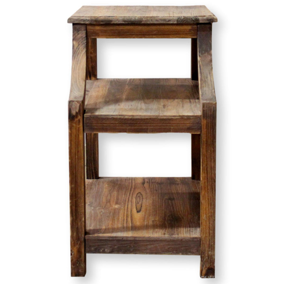 Rustic Three-Tiered Side Table