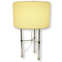 West Elm Glass & Chrome Table Lamp