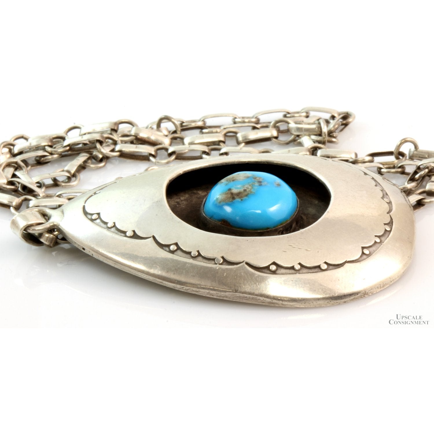 Sterling Silver deals with Turquoise Shadow Box Pendant