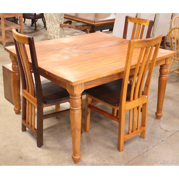 Reclaimed Wood Dining Table w/Bench & 3 Chairs