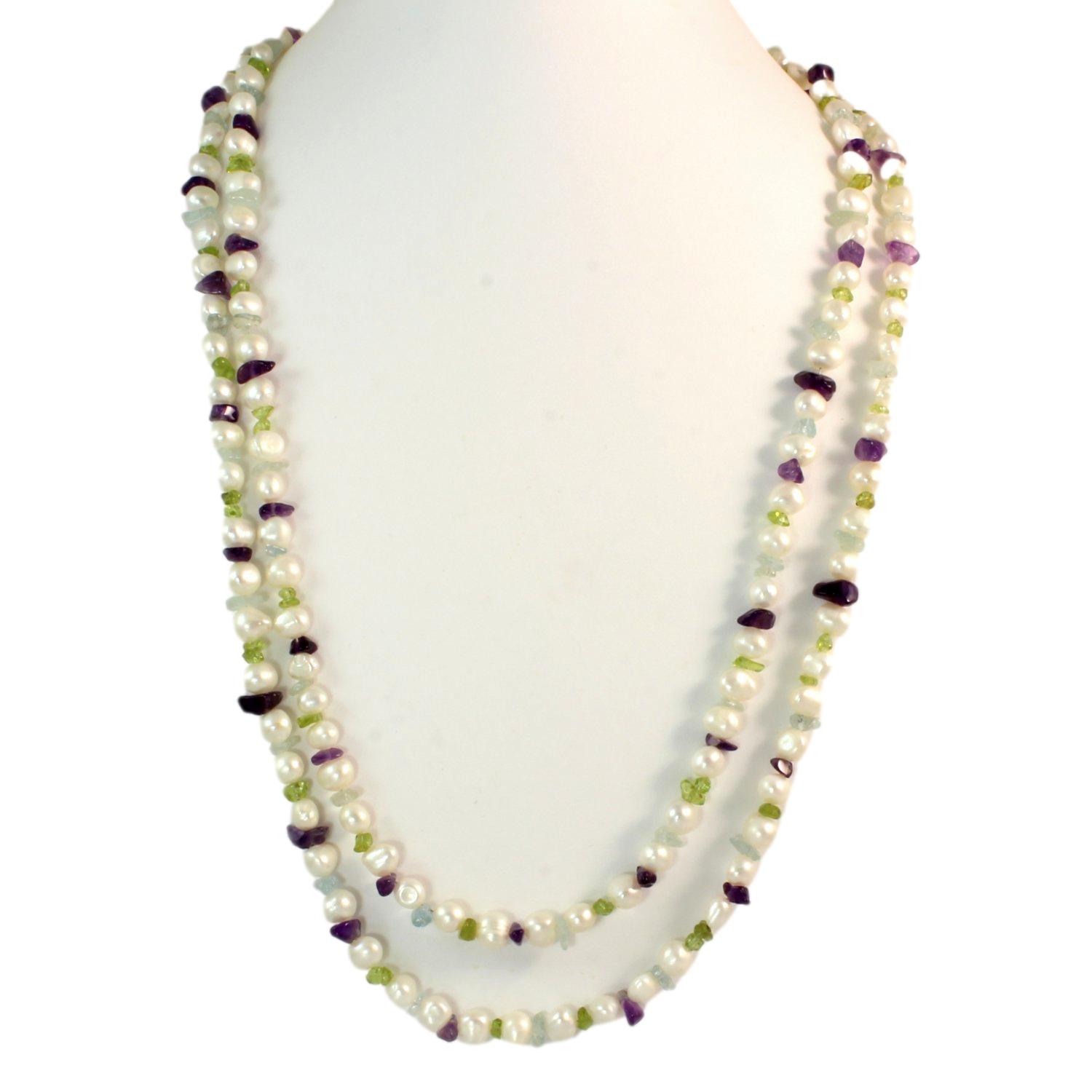 Edwardian Peridot & Seed Pearl Gold Necklace - Necklace/Chain - Jewellery
