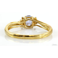 4x5mm Oval Tanzanite & Diamond 10K Yellow Gold Ring
