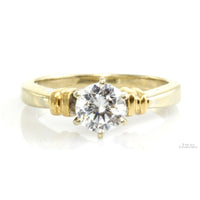 1.63ct Cubic Zirconia Solitaire 14K Yellow Gold Ring