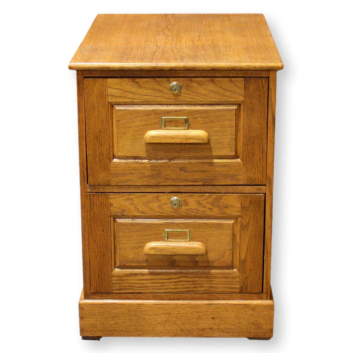 2 Drawer Oak File Cabinet