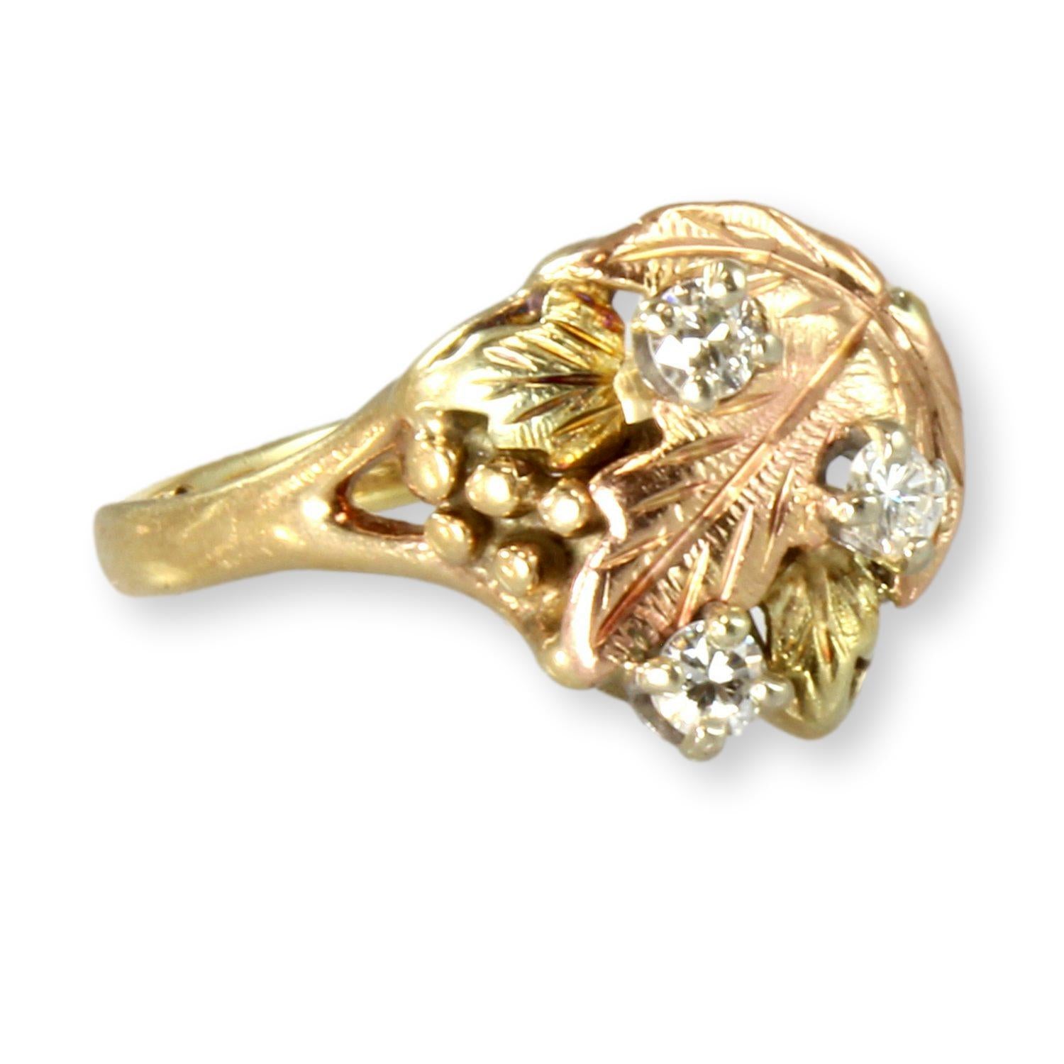 Black Hills gold ring floral band size 5.75 women girls – SpiritbeadNW